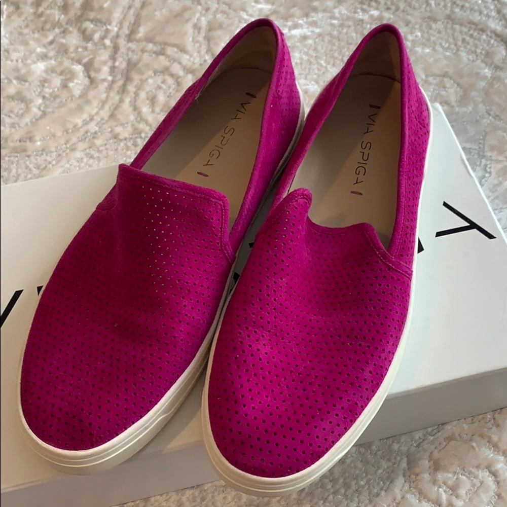 Via Spiga perforated suede